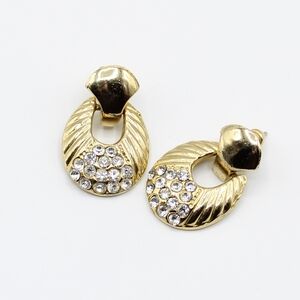 Vintage crystal door knocker earrings